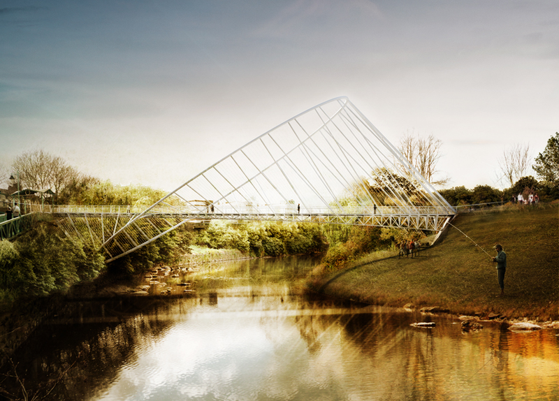 Illustration for article titled This Hooped Bridge is High-Tension Math